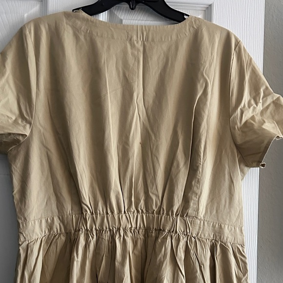 J. Crew Beige Button-Down Midi Dress - Picture 5 of 6